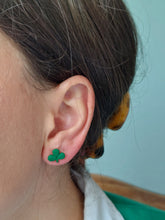 Load image into Gallery viewer, Shamrock stud earrings | Dúil Jewellery | Dúil
