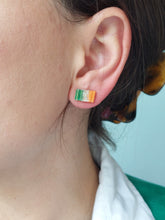 Load image into Gallery viewer, Irish flag stud earrings | Dúil Jewellery | Dúil

