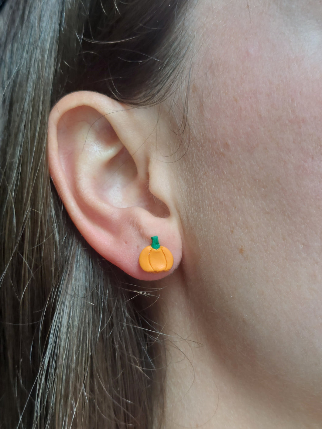 Pumpkin stud earrings | Halloween earrings