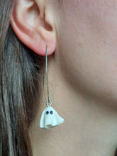 Load image into Gallery viewer, Ghost dangling earrings | Dúil Jewellery | Halloween earrings
