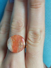 Load image into Gallery viewer, Orange marble effect statement ring | Dúil Jewellery
