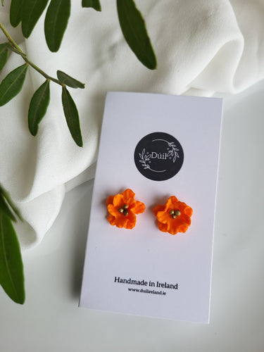 Dúil flower earrings | handmade irish jewellery 