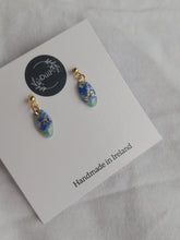 Load image into Gallery viewer, Dúil Blue Mini oval dangles
