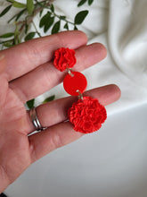 Load image into Gallery viewer, Dúil - Eileen Red Dangling Earrings
