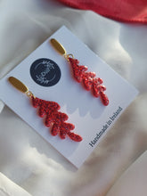 Load image into Gallery viewer, Dúil Ariel Red Earrings
