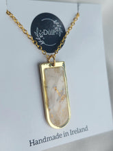 Load image into Gallery viewer, Gold &amp; beige abstract pendant &amp; necklace
